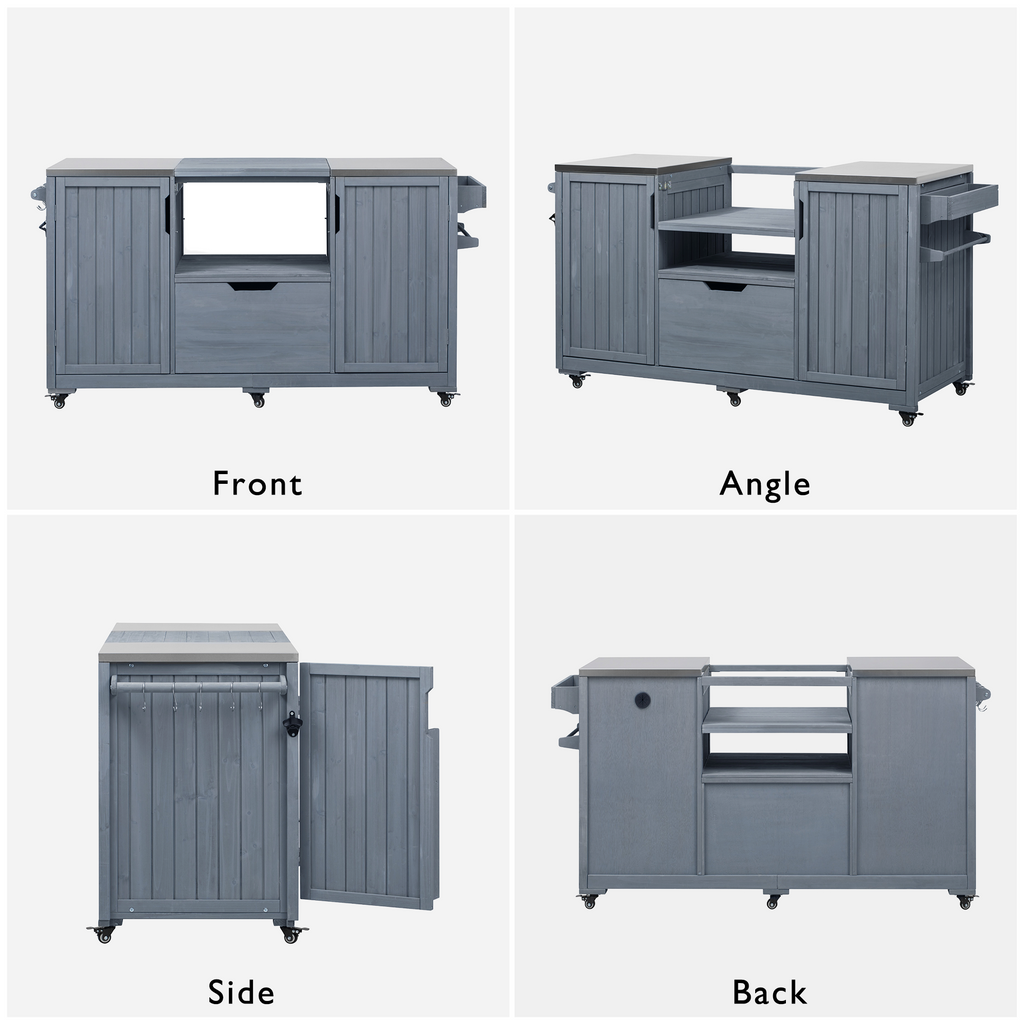 K&K 66.5" Outdoor Kitchen Island for Big Green Egg Grills (Cart only…)