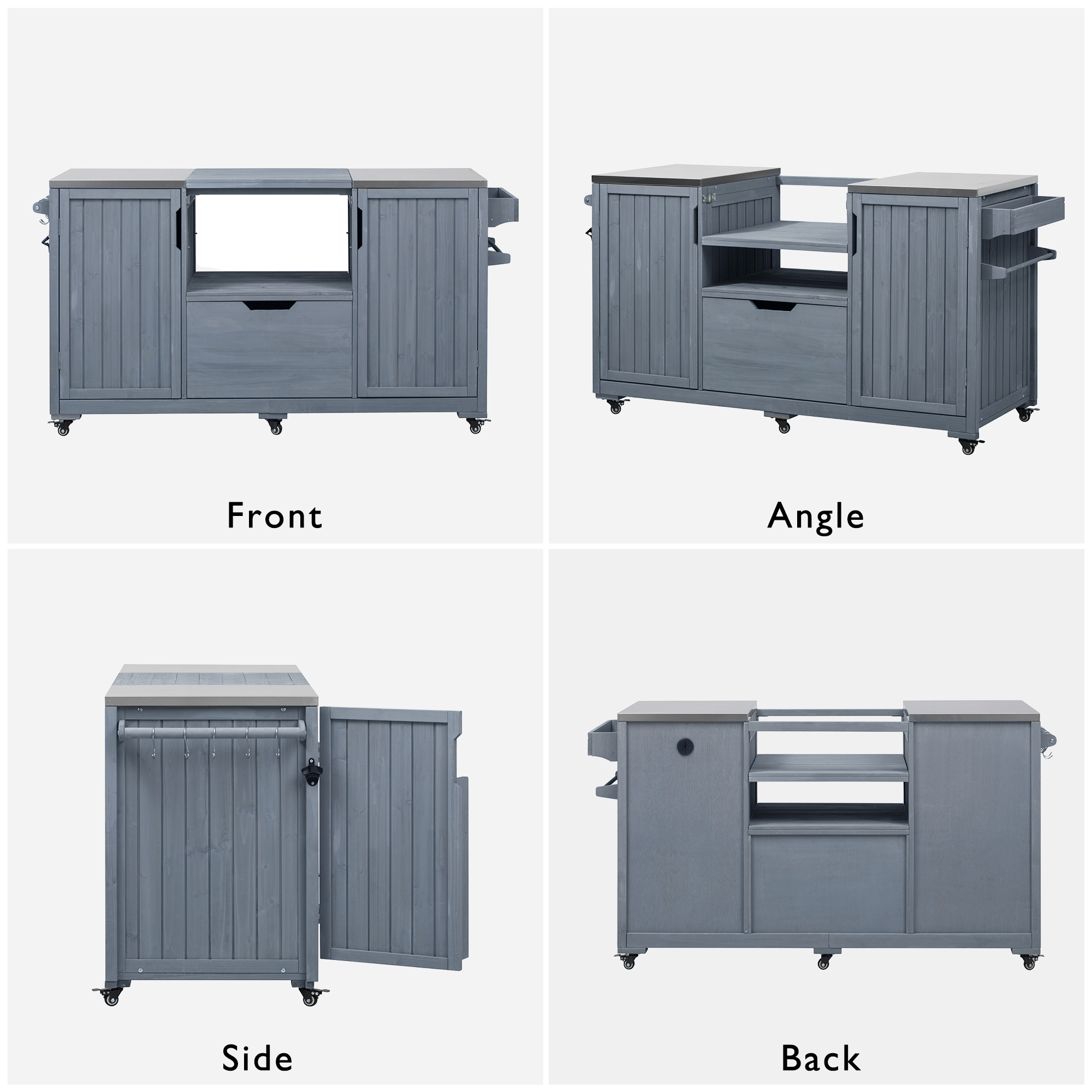 K&K 66.5" Outdoor Kitchen Island for Big Green Egg Grills (Cart only…)