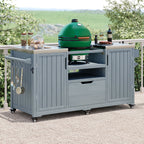 K&K 66.5" Outdoor Kitchen Island for Big Green Egg Grills (Cart only…)