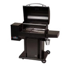 The Cumberland Wood Pellet Grill and Smoker in Black with Searing Grate