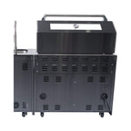 Castelle Flame Inferno Premium Black Stainless Steel 6-Burner Liquid Propane Kitchen Grill Island With Rotisserie Kit (SAK82641)