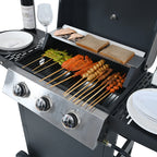Stainless Steel Burners 4-Burner 34,000 BTU Gas Grill for Patio Outdoor Grills