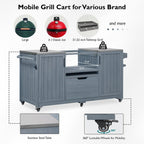 K&K 66.5" Outdoor Kitchen Island for Big Green Egg Grills (Cart only…)