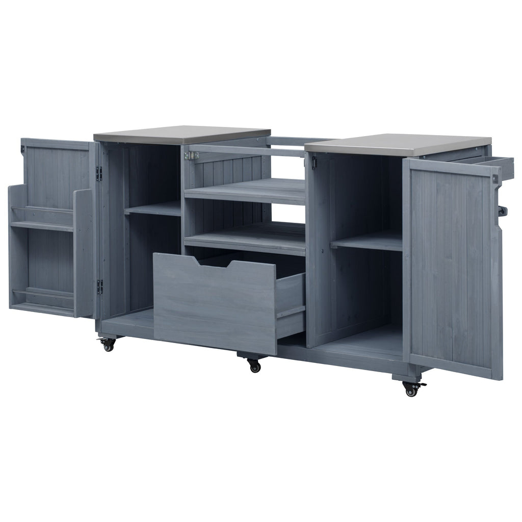 K&K 66.5" Outdoor Kitchen Island for Big Green Egg Grills (Cart only…)