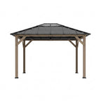 [08X10] Alora Heavy-Duty Fir Wood Hardtop Gazebo With Galvanized Steel Roof And Ceiling Hooks (SAK29467)