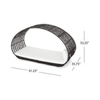 Alora Large 2-Person Abigal Outdoor Wicker Daybed With Aluminum Frame And Cushions (SAK23942)