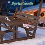 Alora Outdoor Waterproof Wood Picnic Table And Bench Set With Removable Canopy (SAK87135)