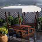 Alora Outdoor Waterproof Wood Picnic Table And Bench Set With Removable Canopy (SAK87135)
