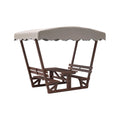 Alora Outdoor Waterproof Wood Picnic Table And Bench Set With Removable Canopy (SAK87135)
