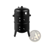 Portable Iron Charcoal Smoker Grill with Thermometer
