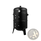 Portable Iron Charcoal Smoker Grill with Thermometer