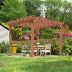 Alora Premium Outdoor Cedar Wood Pergola With Slatted Roof (SAK87024)