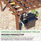 Alora Premium Outdoor Cedar Wood Pergola With Slatted Roof (SAK87024)