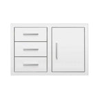 Summerset 33-Inch Stainless Steel Flush Mount Triple Drawer And Access Door Combo [DC3-33] (SAK92847)