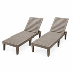Outdoor Chaise Lounge Chair Set of 2 with 5-Position Backrest