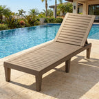 Outdoor Chaise Lounge Chair Set of 2 with 5-Position Backrest