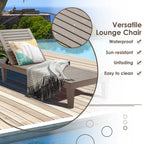 Outdoor Chaise Lounge Chair Set of 2 with 5-Position Backrest