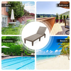 Outdoor Chaise Lounge Chair Set of 2 with 5-Position Backrest