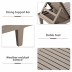 Outdoor Chaise Lounge Chair Set of 2 with 5-Position Backrest
